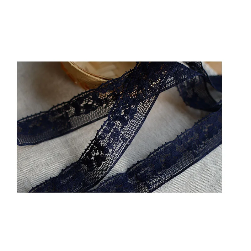 Темно синие хлопковые кружевные аксессуары сделай сам|lace textile|accessories articleaccessories for