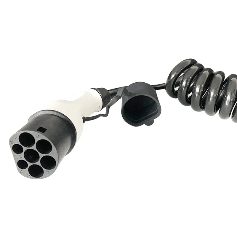 安い Tuv証明書32aタイプ1からタイプ2 Ev充電ケーブルスプリングスパイラルケーブルj1772ケーブル