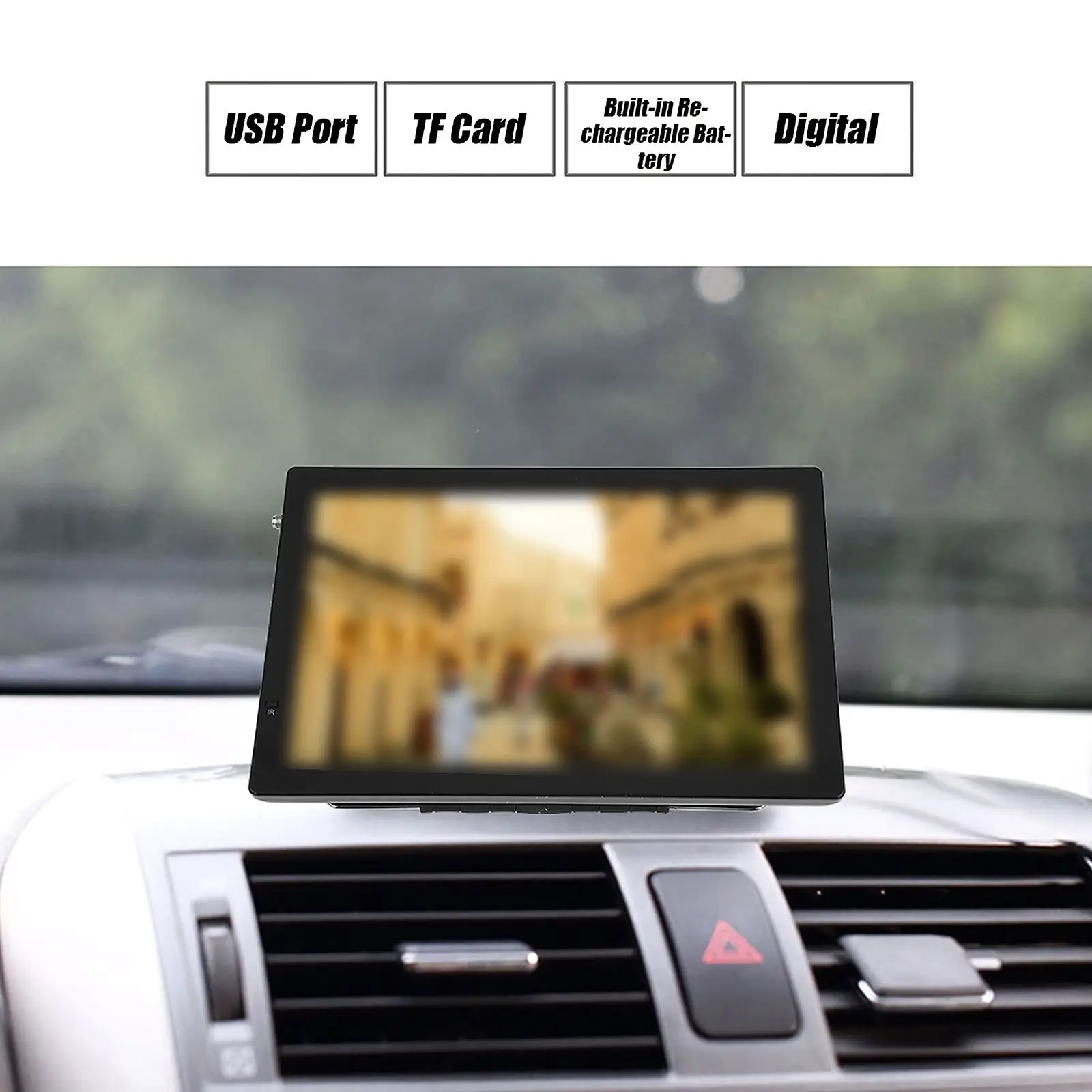 

14 Inch ATSC Multifunctional for Car Outdoor LCD Digital Television Portable Television High Sensitivity Tuner Remote Controller