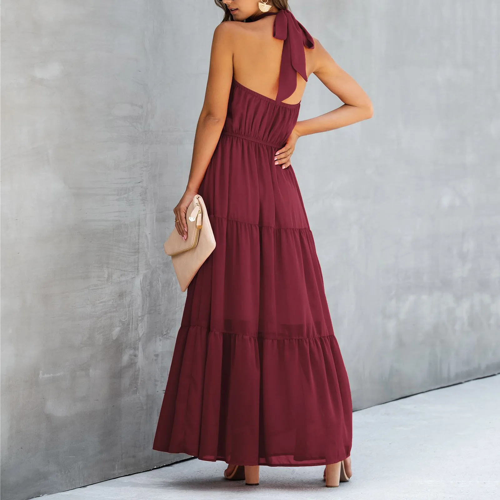 

Women VIntage Solid Color Spring Dress Elegant Green Long Sleeve Pleated Midi Vestidos 2021 Summer Women Casual Dresses