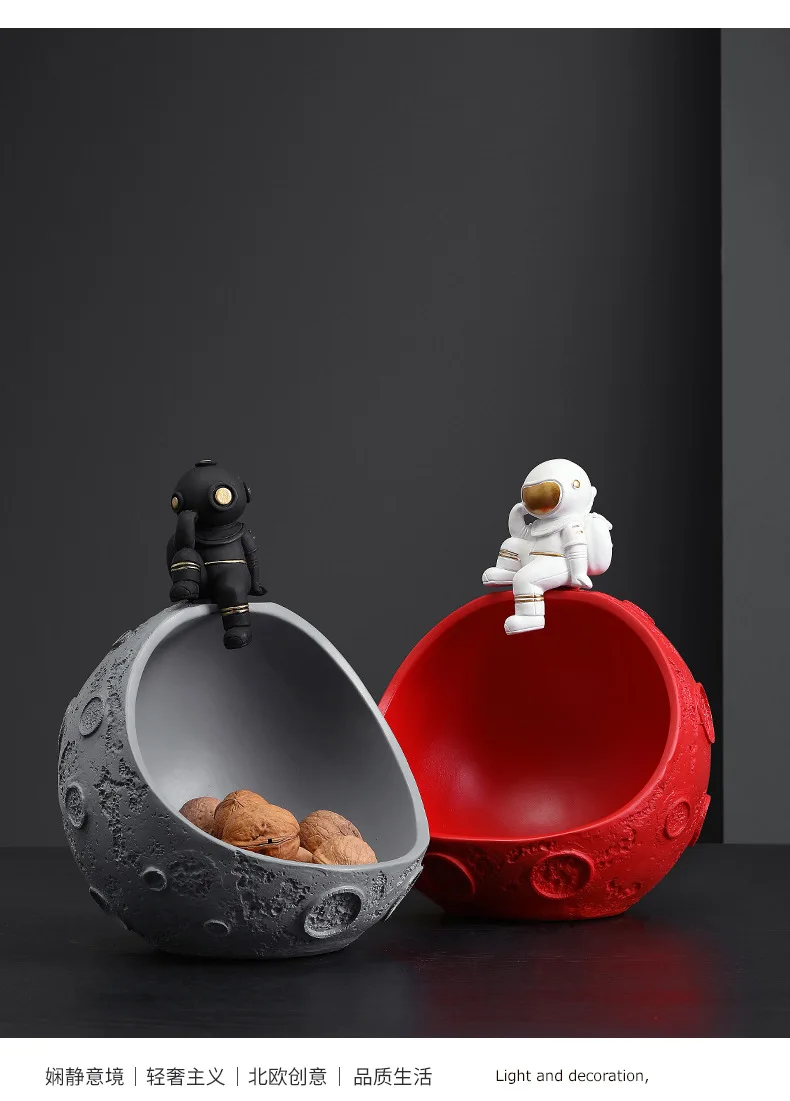 Креативная тарелка для фруктов с космонавтом коробка хранения ключей сладостей