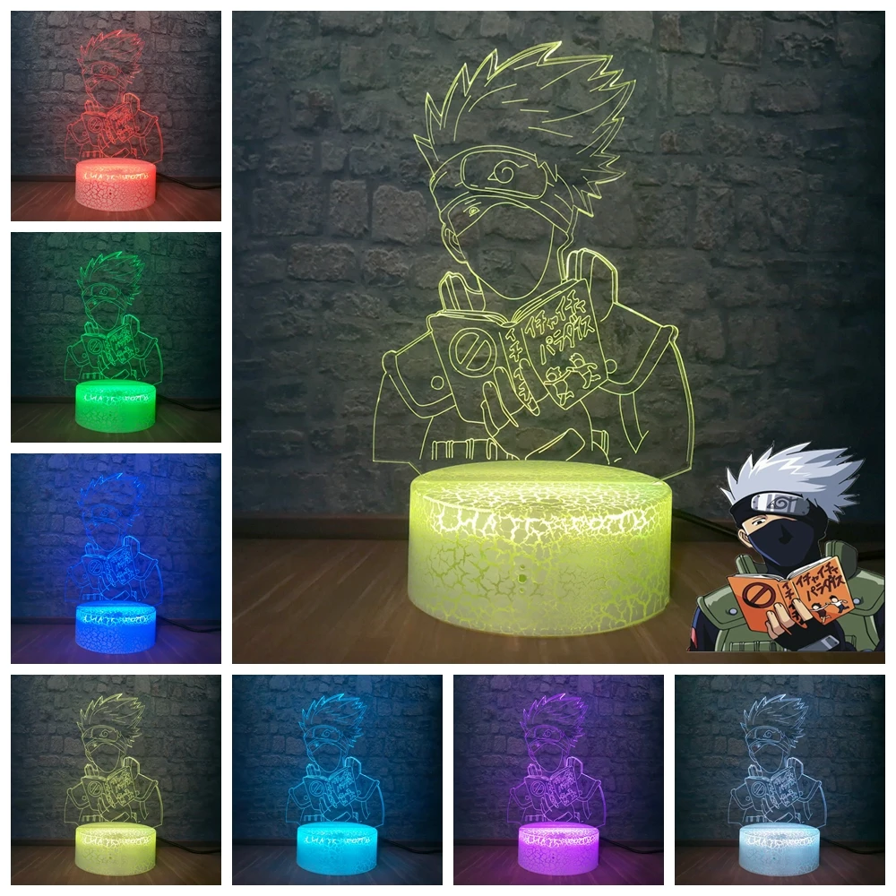 С рисунком из аниме Наруто для косплея героя Хатаке Какаси фигурка настольная