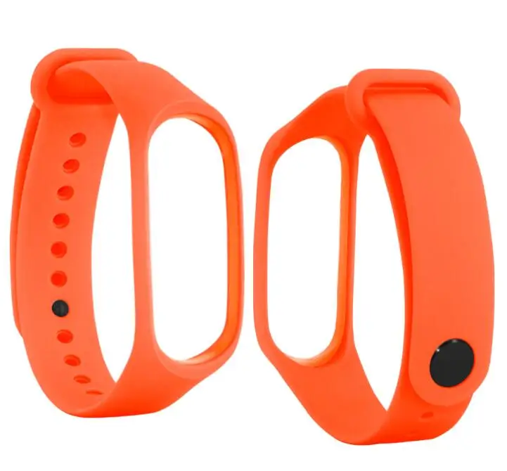 Браслет для xiaomi mi Band 3 4 спортивный ремешок часы силиконовый ремешок для xiaomi mi band 3 4 браслет mi band 4 3 ремешок - Цвет: orange