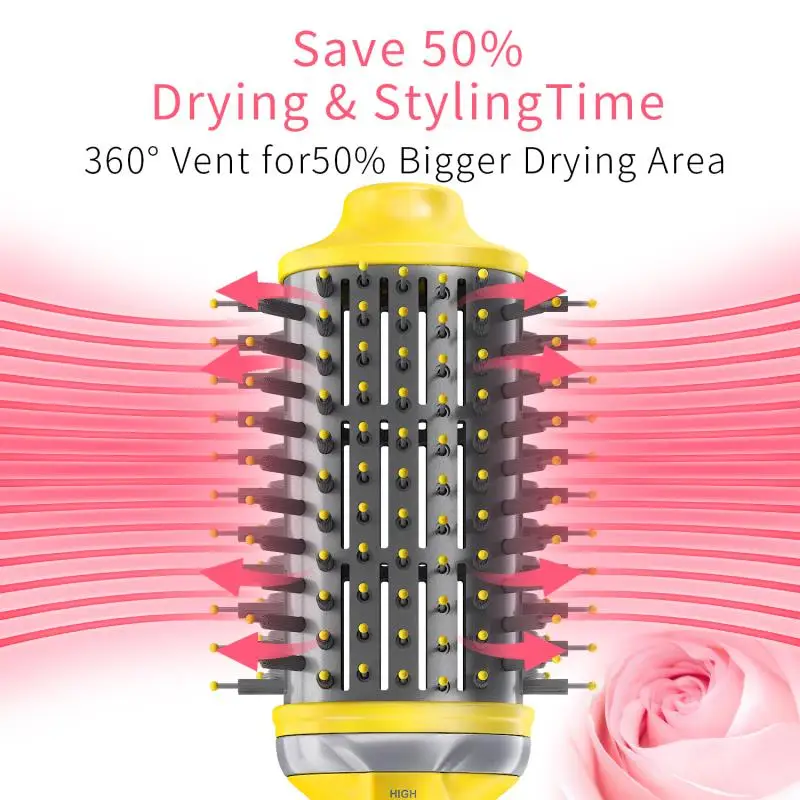 New 3th One Step Hair Dryer Hot Air Brush Professional Blow Dryer Comb Curling Iron Hair Straightener Brush Hair Styling Tool