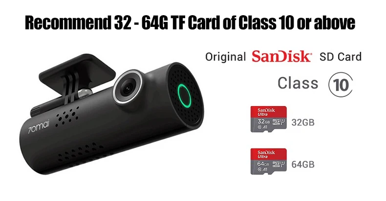 Xiaomi 70mai Автомобильный видеорегистратор Камера с голосовым управлением 1080P HD Dash Cam Wifi ночное видение 130 широкоугольная Автомобильная камера видео рекордер g-сенсор
