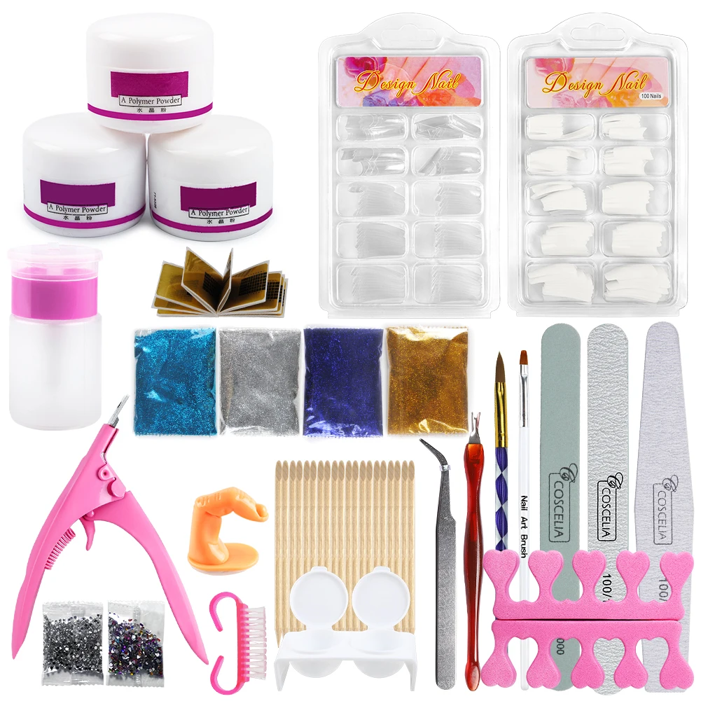 Set E COSCELIA Pro акриловый набор для маникюра, педикюра, набор инструментов, набор для ногтей, УФ гель для ногтей, инструменты, акриловый порошок, маникюрные инструменты, набор, наборы - Цвет: Set E
