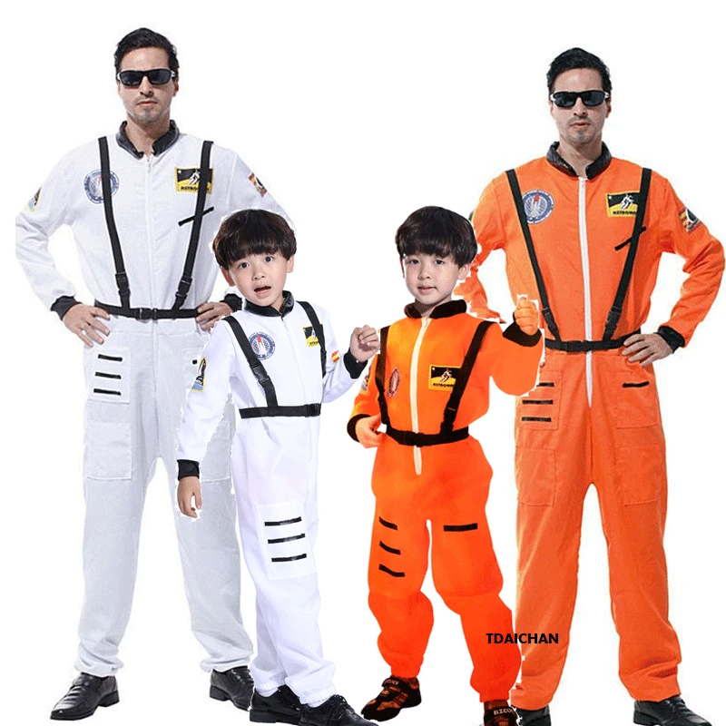 Костюм астронавта для малышей детей взрослых костюм пилота комбинезон вечеринки