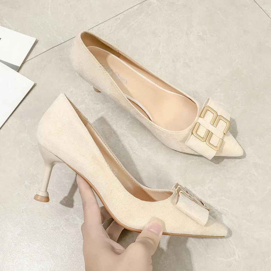 2020 женские замшевые туфли-лодочки на высоком каблуке 6 см и 9 цвет красный