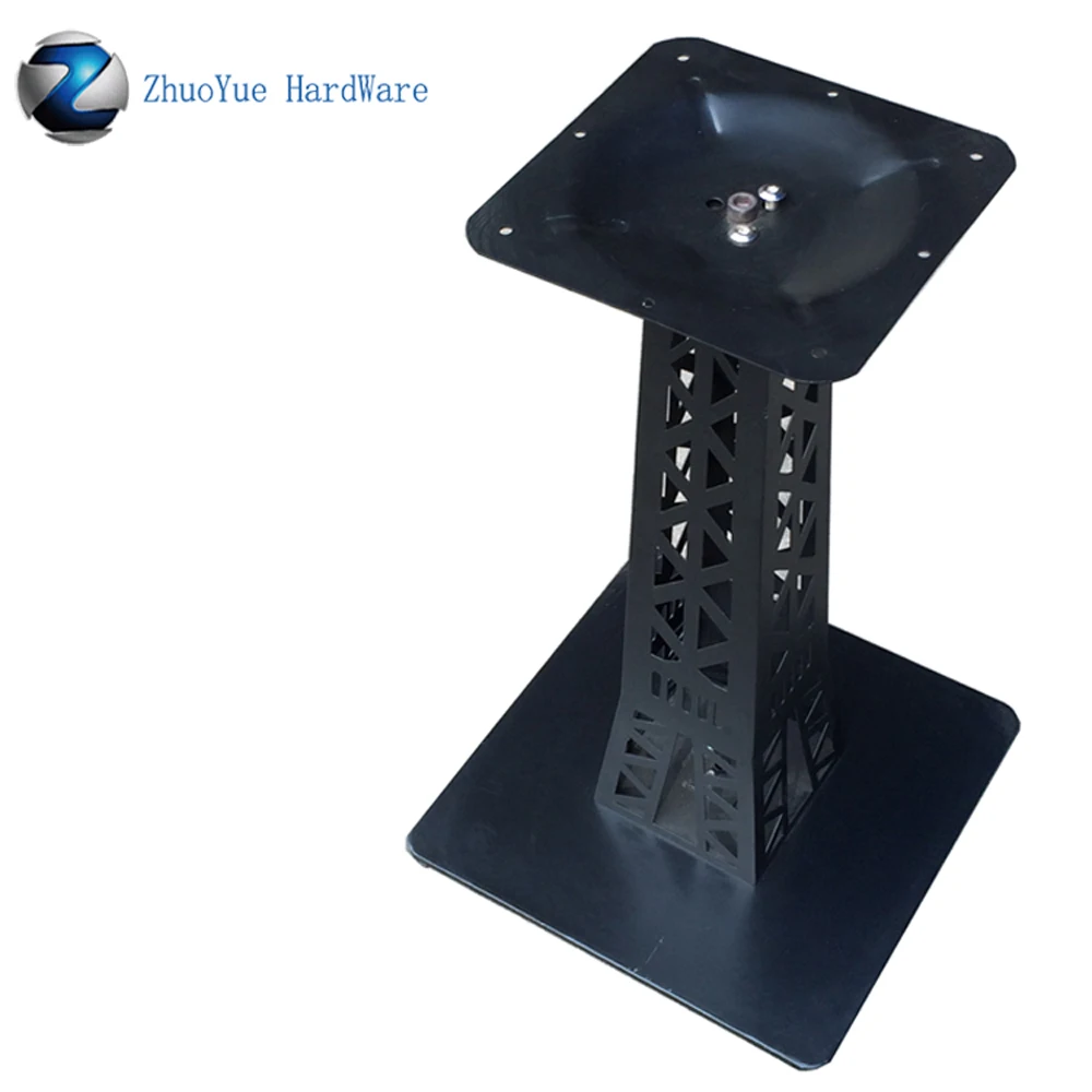 Квадратные черные с порошковым покрытием кованые железные столовые