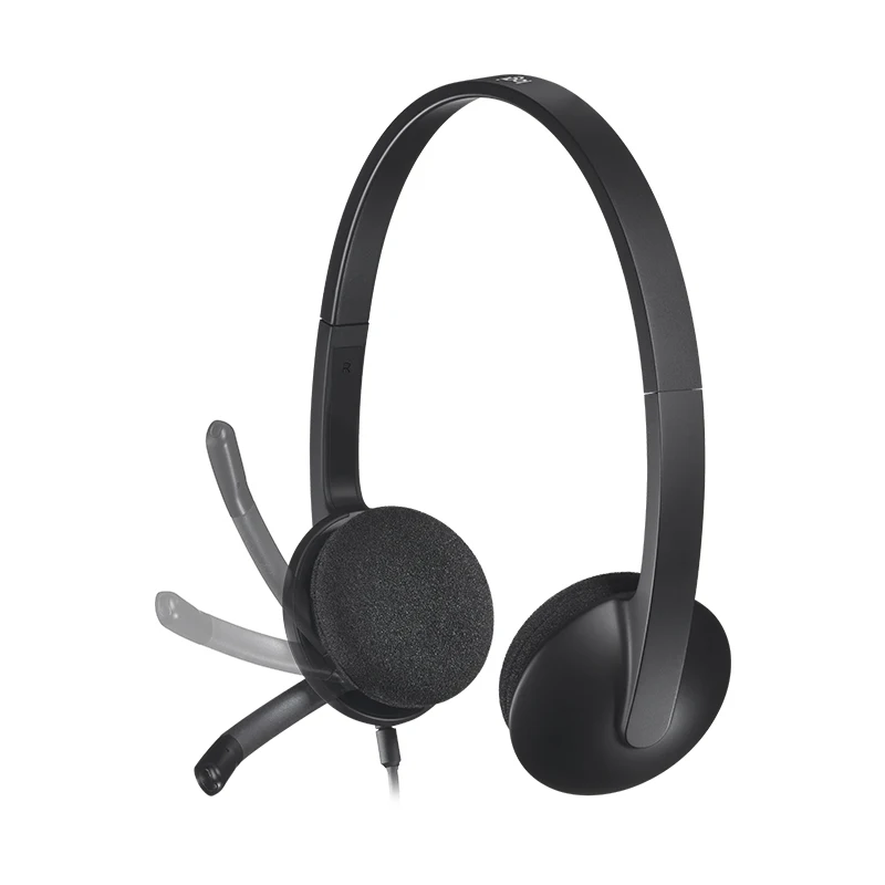Компьютерная гарнитура Logitech H340 USB микрофон для Windows MacOS ChromeOS|Наушники и гарнитуры|