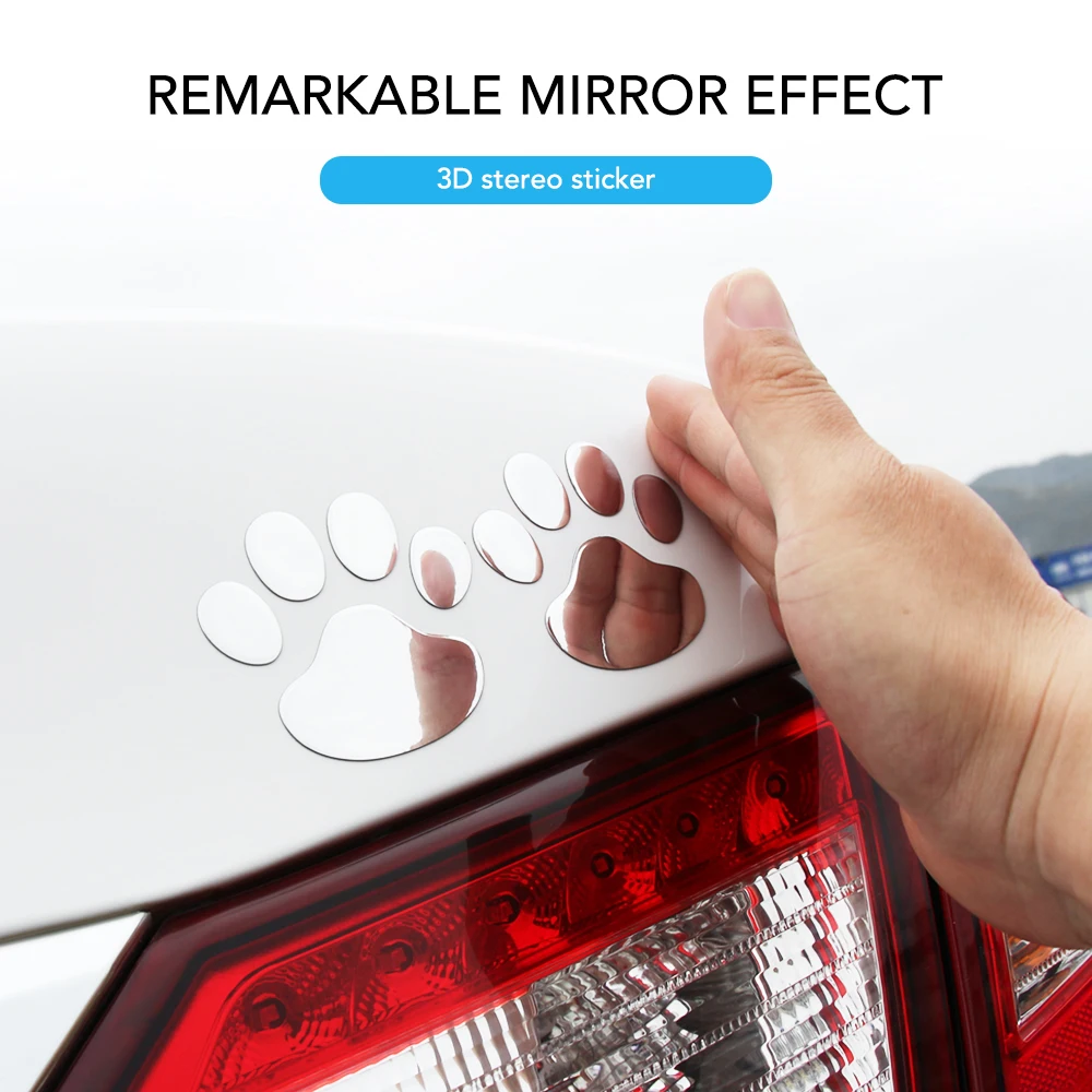 2 предмета крутая наклейка на автомобиль дизайн в виде лап 3D животных собак кошек