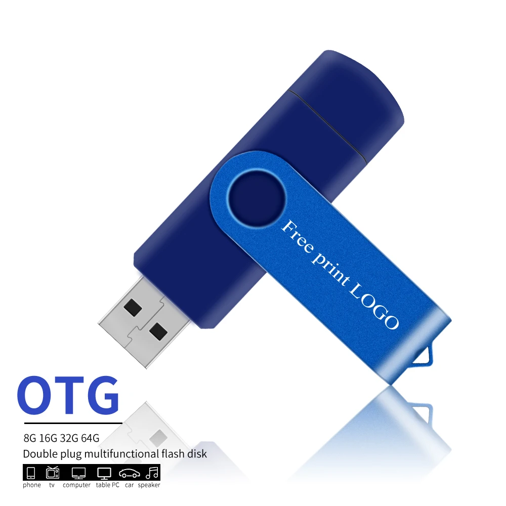 Флешка OTG Смартфон cle Usb флеш накопитель 2 0 32 ГБ Micro 8 Гб 16 64 128 память Бесплатная