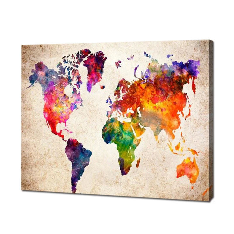 

Gatyztory Frame Diy Painting By Numbers For Adults Map Landscape Paint By Numbers 60x75cm Paint On Canvas Decor For Home