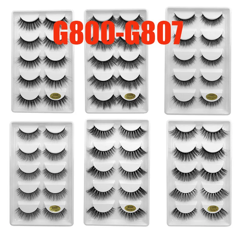 

5 пар 3D накладные ресницы из искусственной норки мягкие волнистые ресницы натуральные длинные мягкие Накладные ресницы