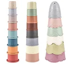 Подарок на день ребенка, пирамида, башня, Штабелируемая утка, игрушки для детей, рождение ребенка, Монтессори, обучающий пляж, детский бассейн, ванна, игрушка для малышей 0 12 м