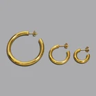 Женские массивные серьги-кольца Bella Philosophy, золотые серьги-кольца из нержавеющей стали, 2021