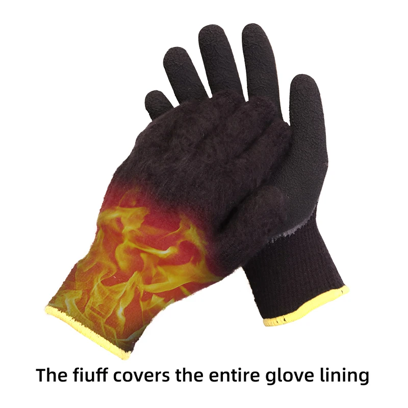 

Winter Work Gloves GMG Black Keep Warm Freezer Winter Working Cold Temperature Cold Storage gloves Ski Outdoor Camping Hiking
