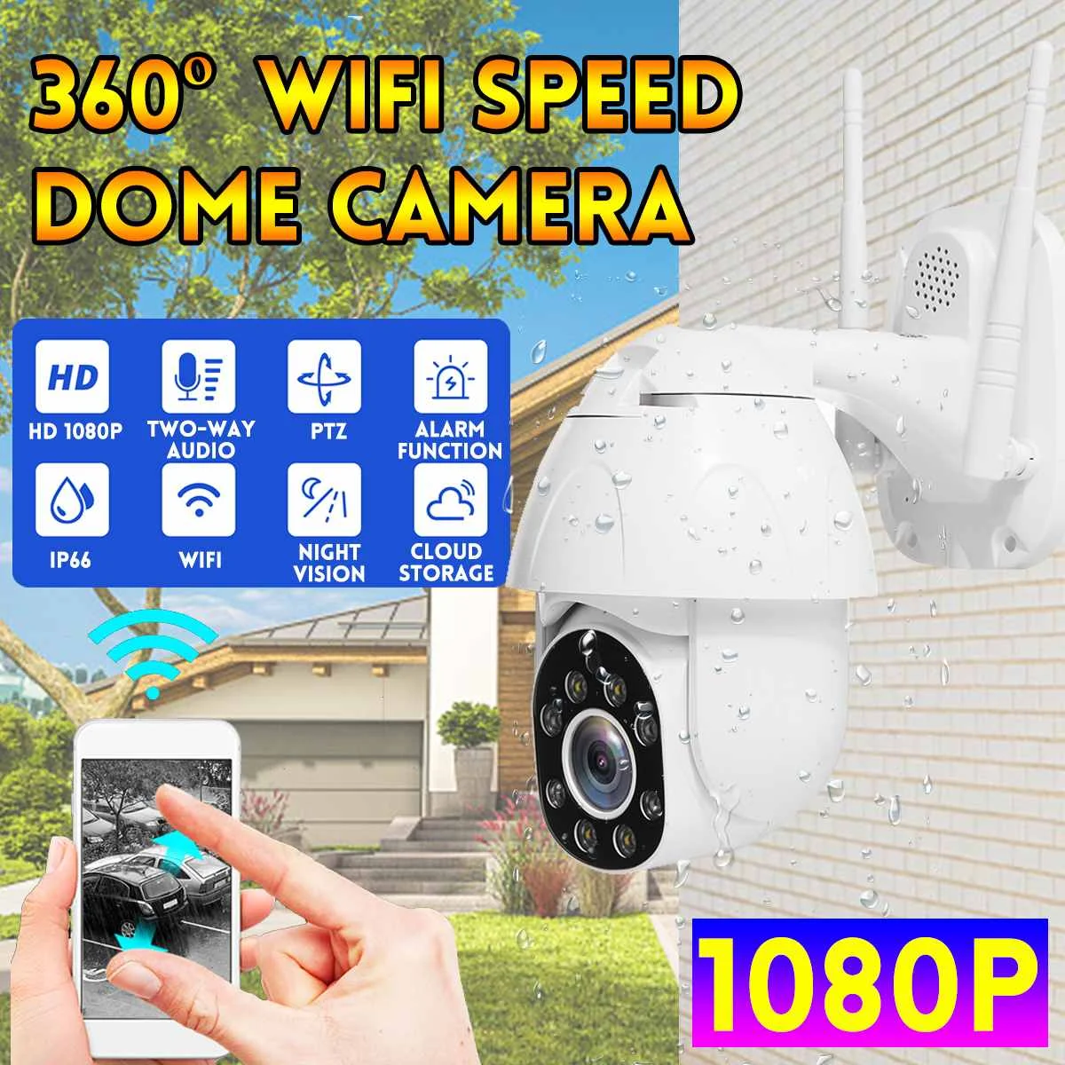 

1080P 2MP IP Camera Wireless Auto Detection Infrared Night Vision PTZ Smart Home Security Camera Wifi Video CCTV Surveillance