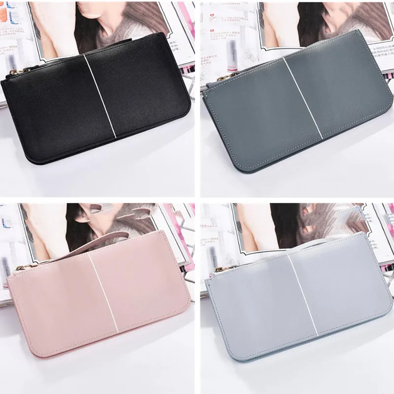 

Leather Zipper Women Wallet Multifunction Phone Bag Credit Cards Holder Female Large Capacity Clutch Purse Coin Pocket Carteira