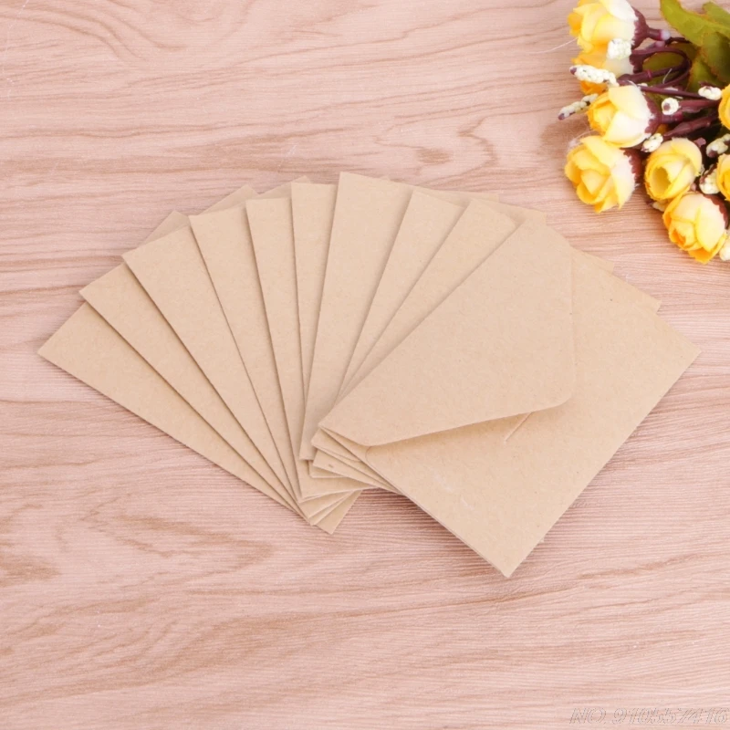 

50pcs/lot Craft Paper Envelopes Vintage European Style Envelope For Card Scrapbooking Gift D08 20 Dropshipping