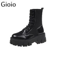 martin boots womens 2021 winter soft leather shoes new thick soled high boots knitted leather stitching fashion boots womens