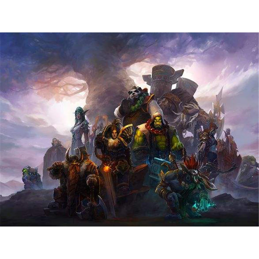 World Of Warcraft DIY Full Diamond Mosaic Diamond Embroidery Diamond Painting Set Home Decor Christmas Gift Creative   Year