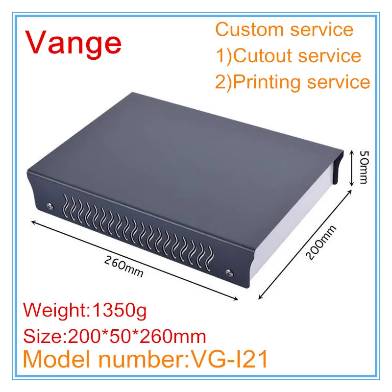 1pcs/lot diy electronics cases metal project box 200*50*260mm iron enclosures housing chassis for power supply device | Обустройство