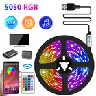 Светодиодная лента Usb Rgb 5050, подсветка для телевизора, ночсветильник, 5 В, гибкая ленточная, экран рабочего стола, диодный фоновый светсветильник льник для комнаты