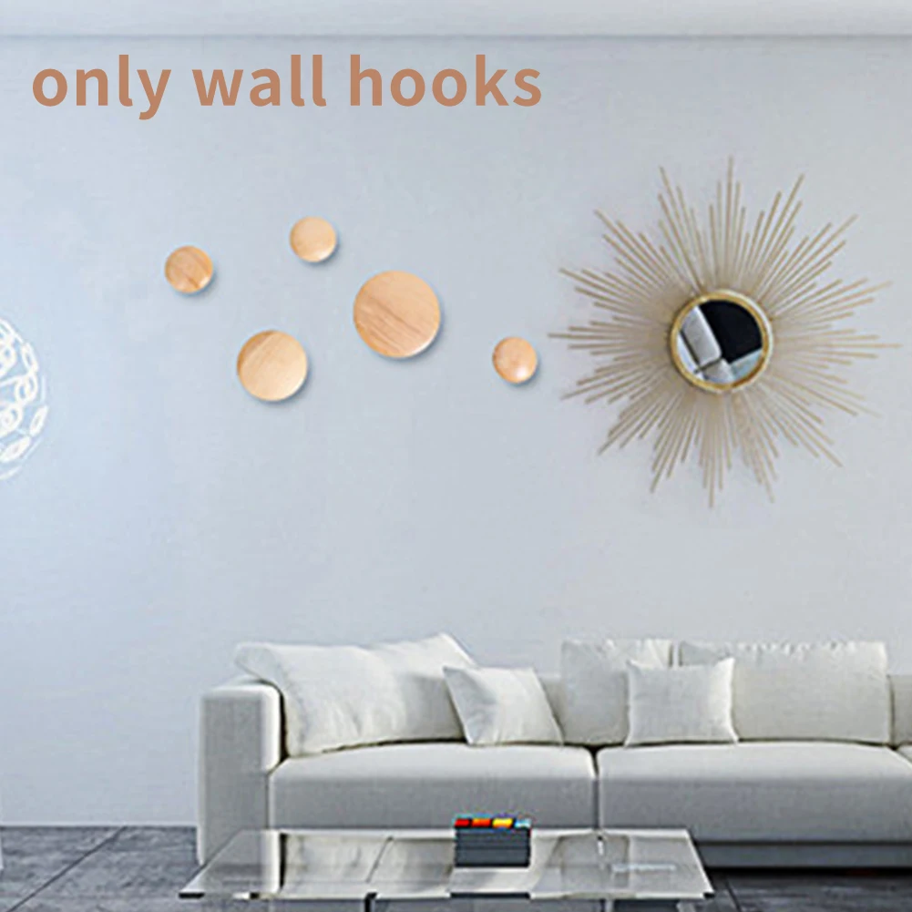 5 шт. современный набор полотенец для гостиной из твердой древесины настенный