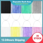 Новая маска одноразовые медицинские маски 3-слойная Нетканая хирургическая маска 8 цветов противопылевая маска Быстрая доставка