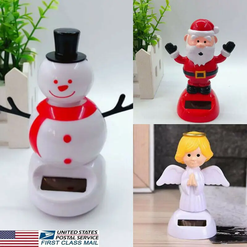 Новинка 2020 веселая Рождественская раскладная машинка на солнечной батарее стол