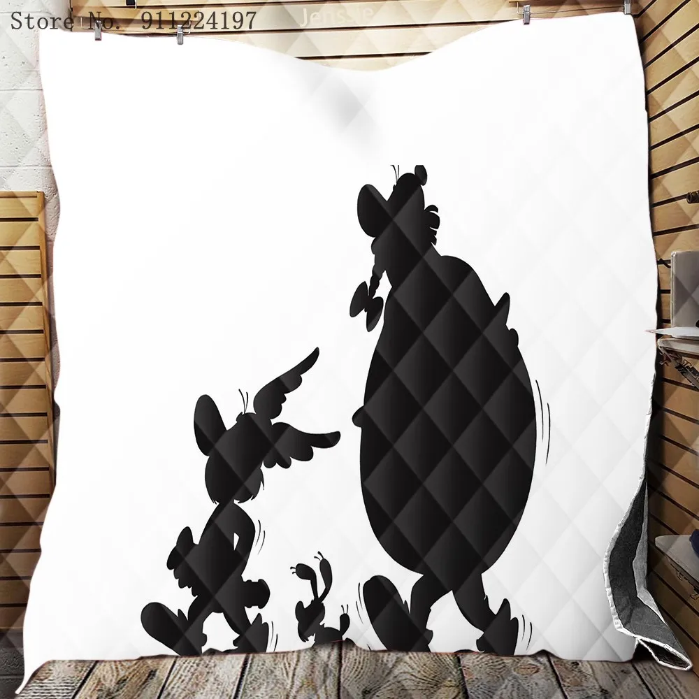 

2021 New Thin Quilt Quilt Summer Comforter Microfiber Cartoon Asterix Printing Twin Queen Air-Condition Throws Blanket