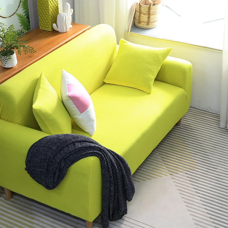 Эластичный чехол для дивана гостиной водонепроницаемый флисовый в клетку защиты