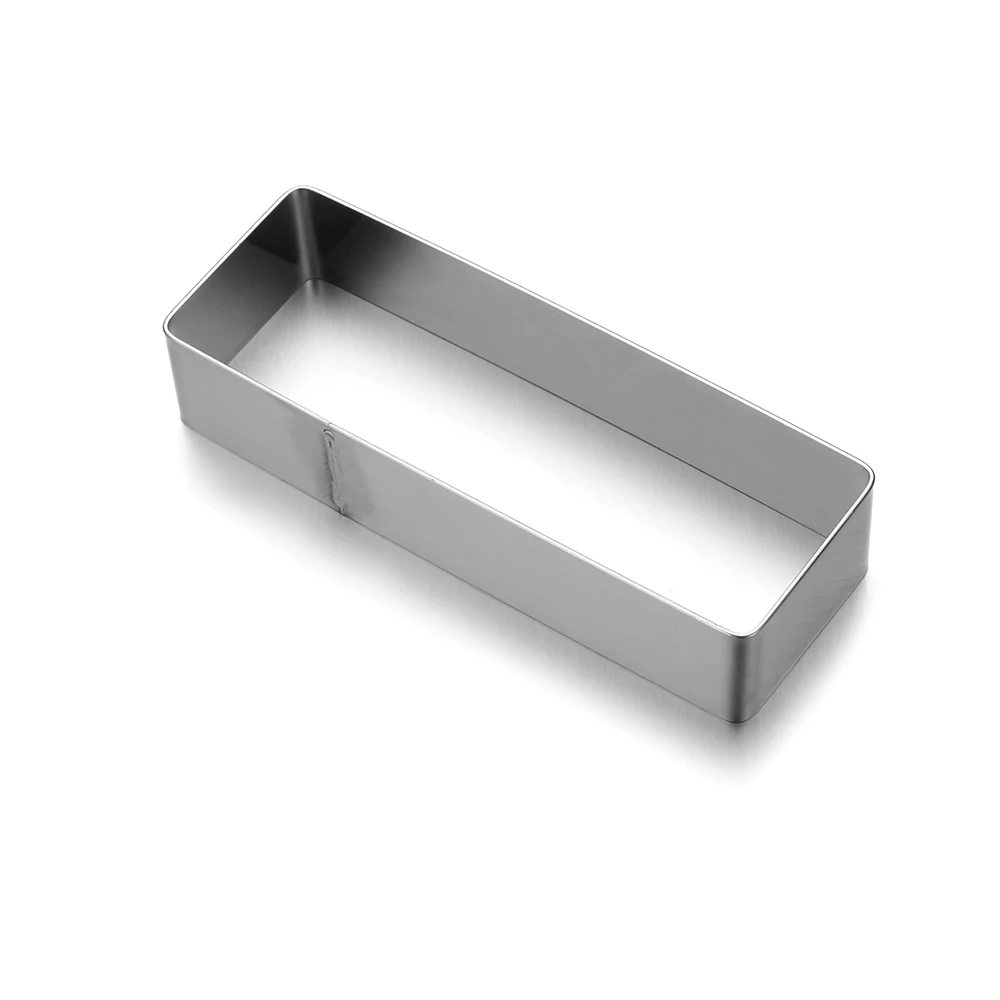

3 Size Stainless Steel Mousse Ring Rectangle Cake Ring Cookie Cutters Mousse Baking Cake Mold Tiramisu Bakeware Baking Mould