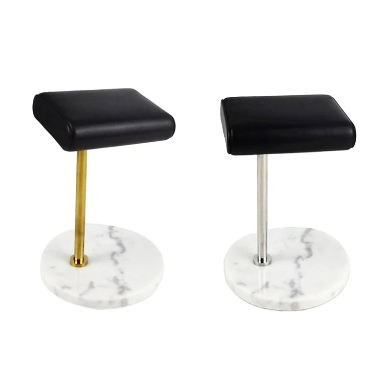 

White Marble Base Watch Stand Metal Rod Watch Display Props Bracelet Display Stand Jewelry Stand Shoot Props