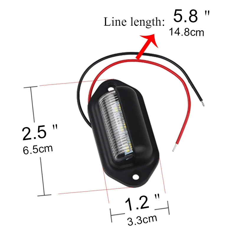 1 пара 9 30 в 6 светодиодный водонепроницаемый для легковых автомобилей прицепов