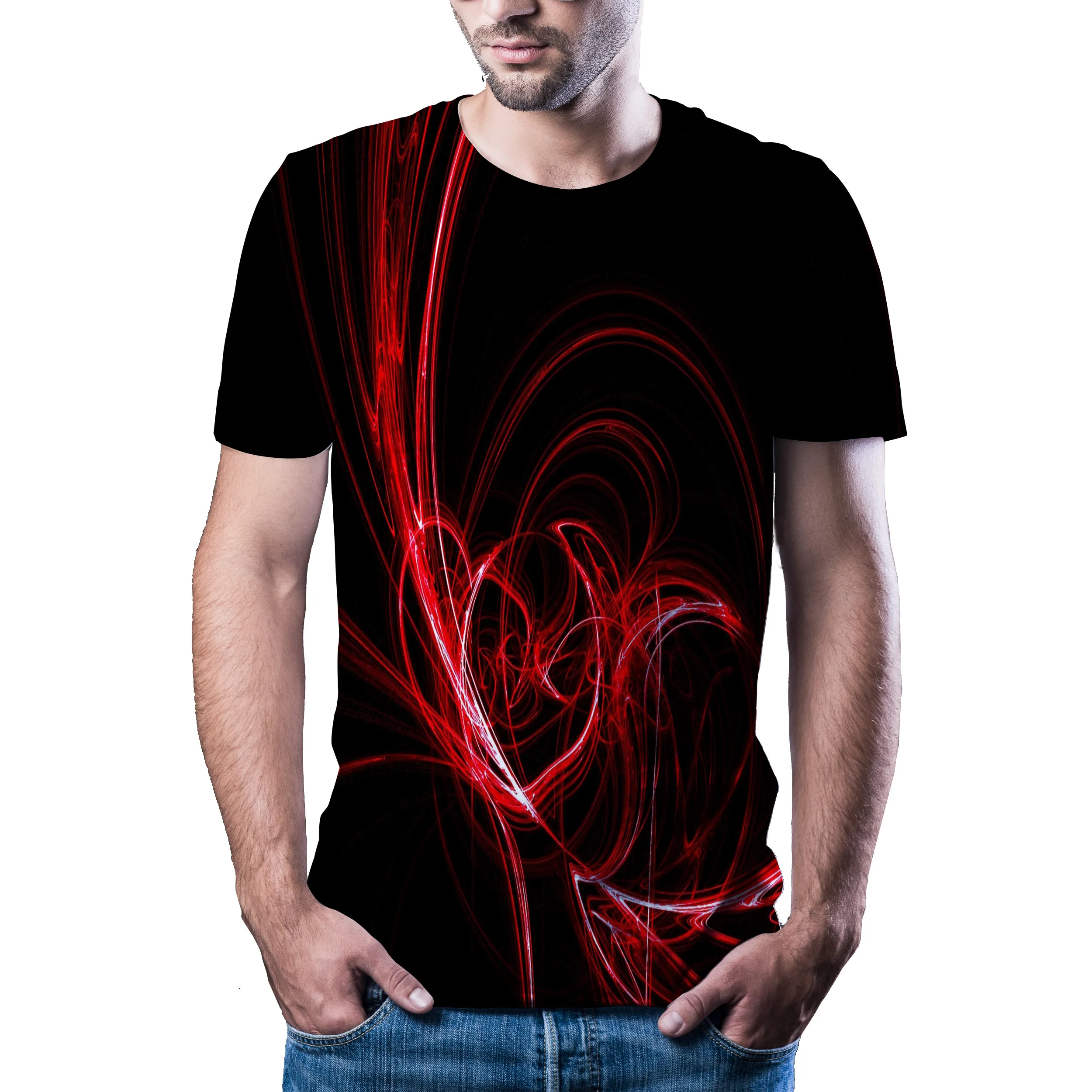 

2020 latest hottest casual 3d printed fun t-shirt men's fashion t-shirt color printed pattern Harajuku shirt t-shirt Asian size