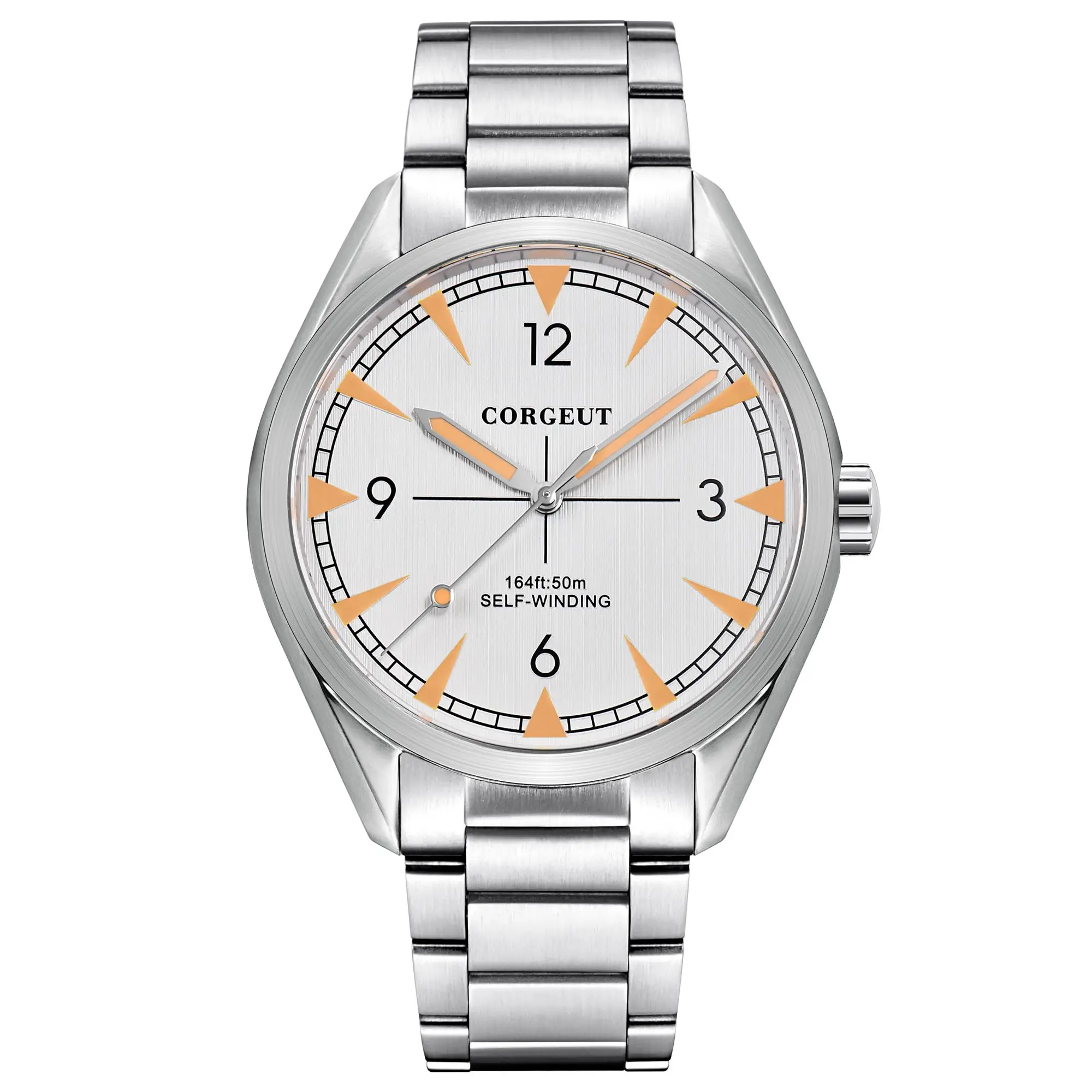 white dial Corgeut автоматические механические часы для плавания спортивные роскошные Лидирующий бренд Мужские часы Relogio Masculino 3021A - Цвет: white dial