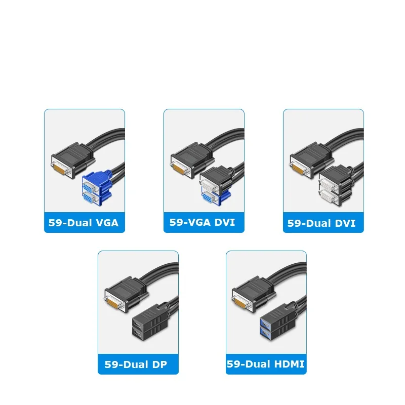 Кабель-адаптер DMS 59 Pin DMS59 на 2 VGA DVI HDMI DP для дисплея двойной сплиттер видео кабель