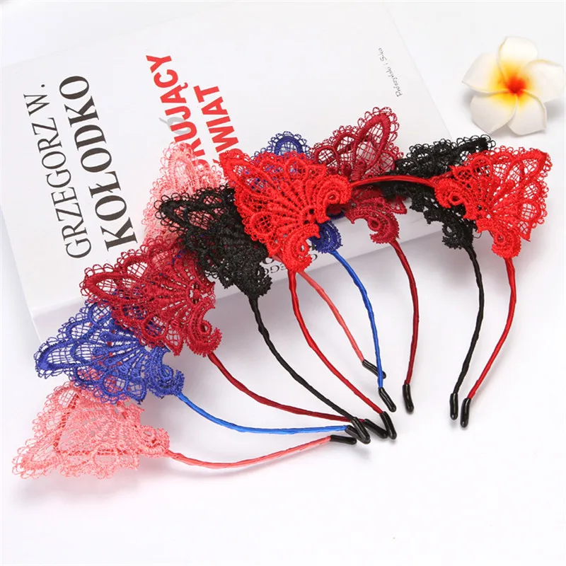 1 шт. женский сексуальный полый кружевной ободок для волос милая Новинка с