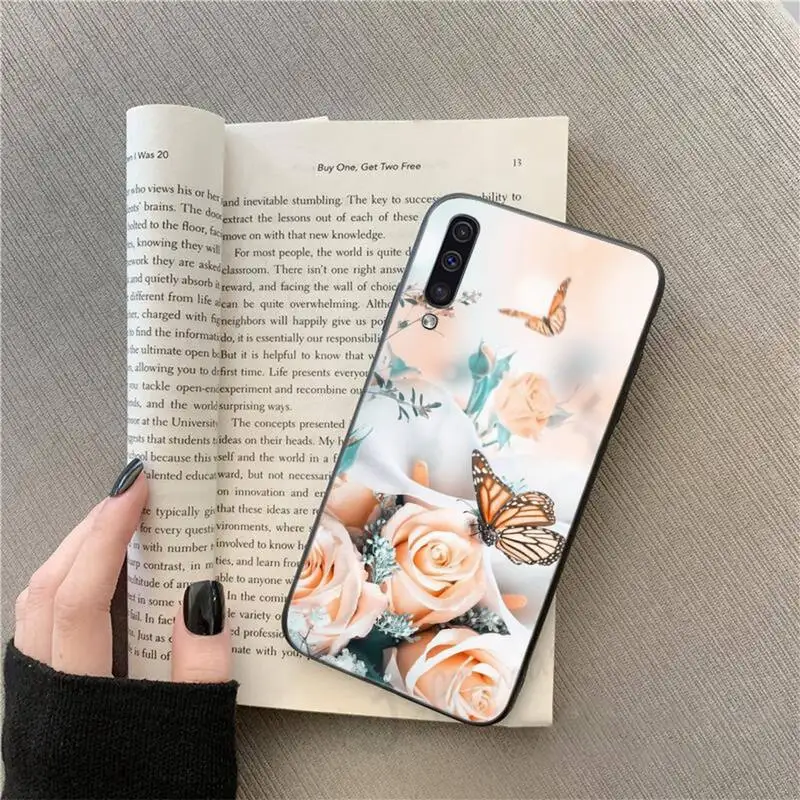 

Flowers and butterflies fashion Phone Case For Samsung galaxy S 9 10 20 A 10 21 30 31 40 50 51 71 s note 20 j 4 2018 plus