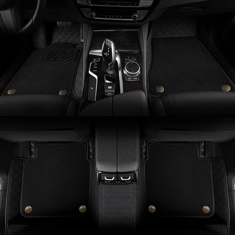 

Custom car floor mats for nissan qashqai x-trail kicks teana murano almera patrol tiida patrol GTR FUGA Cefiro Double foot mats