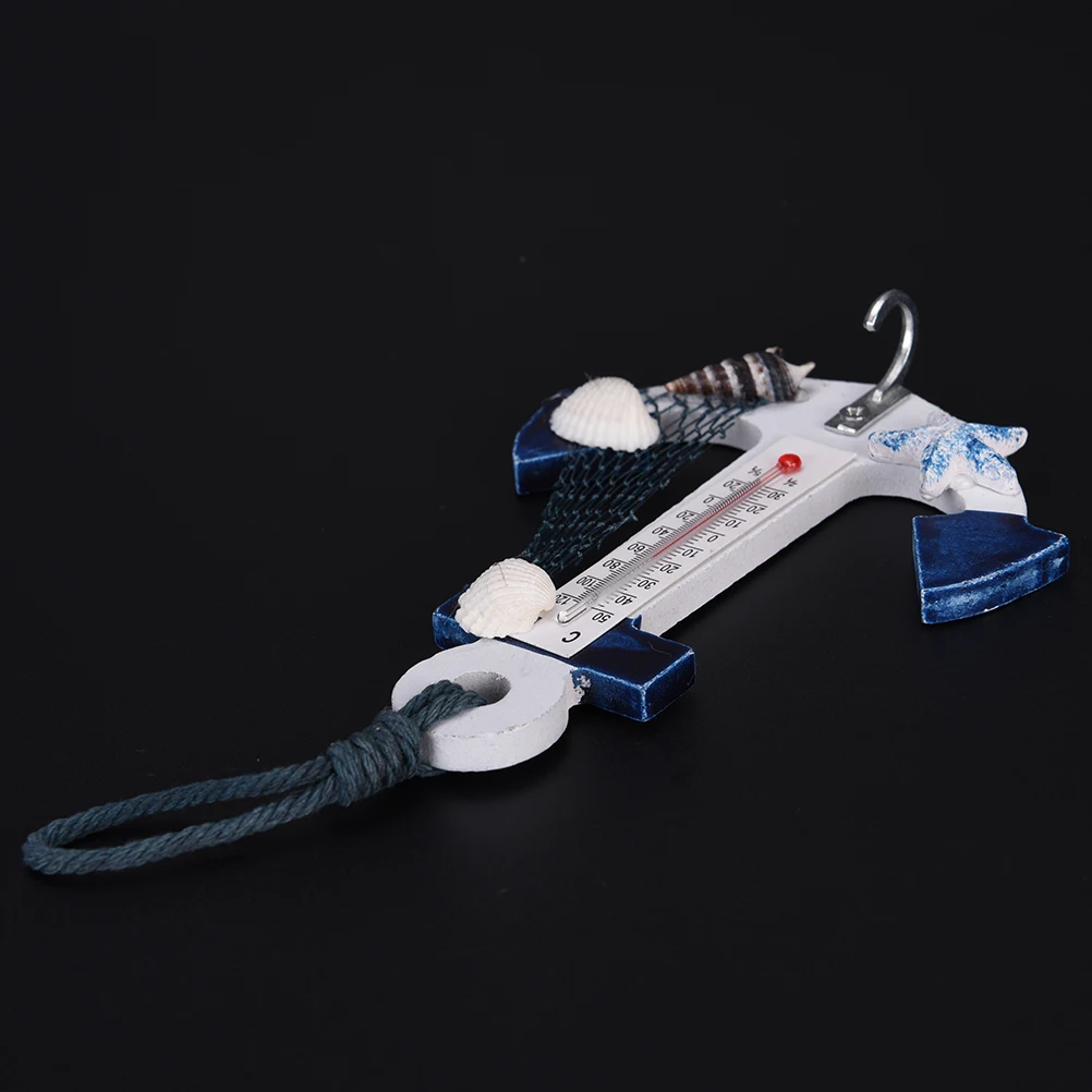 Креативный подарок деревянный термометр в виде якоря ремесла искусство