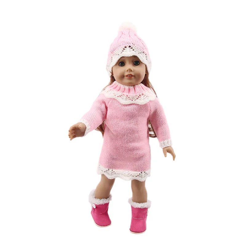 

Doll Clothes Pink Hooded Sweater Fit 18 Inch American&43 CM Baby Doll Clothes Accessories,Girl's Toys,Generation,Birthday Gift