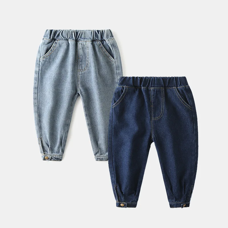 Джинсы с дырками для мальчиков и девочек Хлопковые Штаны отличного качества