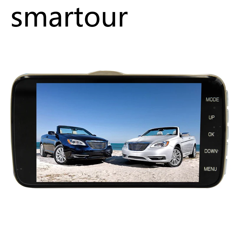 Smartour 1080 Автомобильный видеорегистратор с 4 дюйма Автомобильный видеорегистратор до и после двойной записи HD функцией ночной съемки DVR камера заднего вида