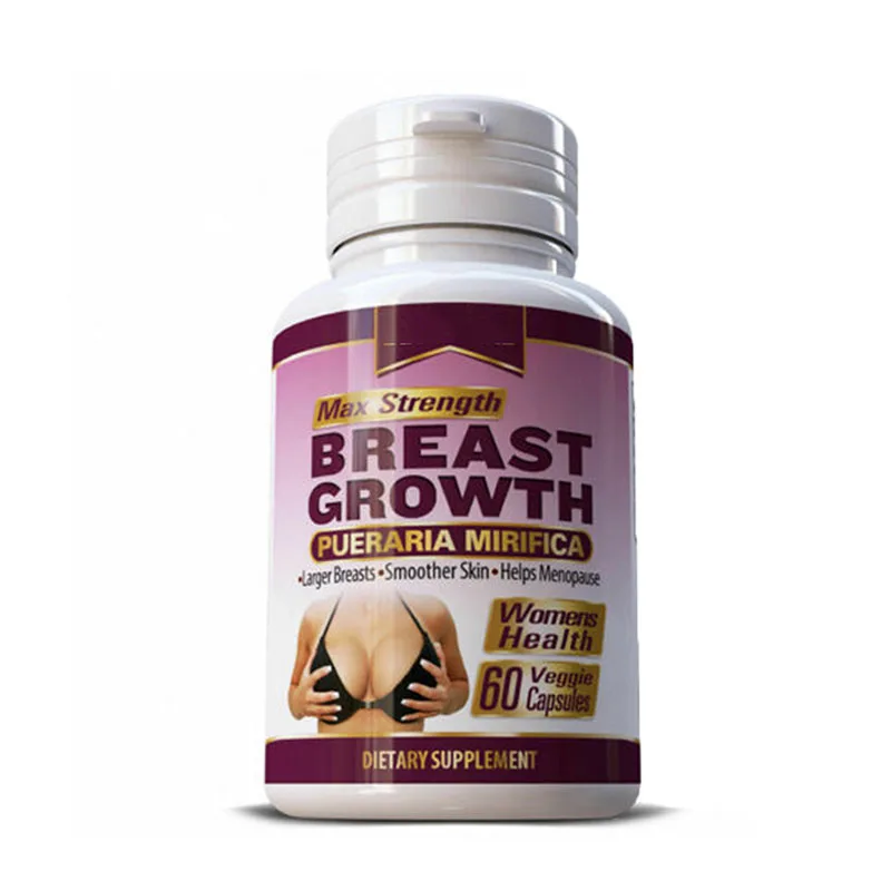 Breast Growth PURE Pueraria Mirifica Larger Breasts Smoother Skin Helps Menopause 5000mg*60caps/bottle