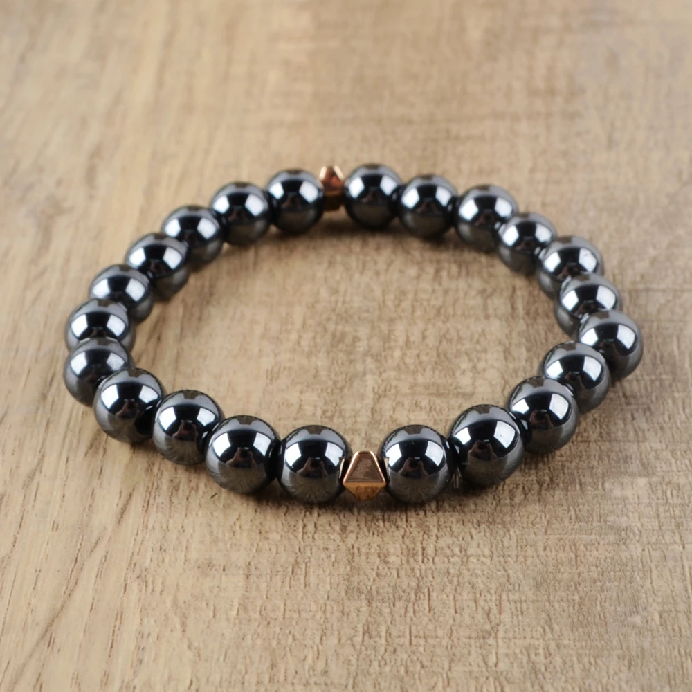 Мужские Стрейчевые браслеты ручной работы богемный браслет с каменными бусинами