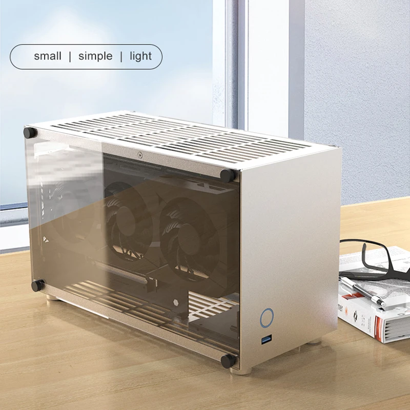 Алюминиевый корпус для мини компьютера игрового ПК Mini ITX материнской платы itx17x17