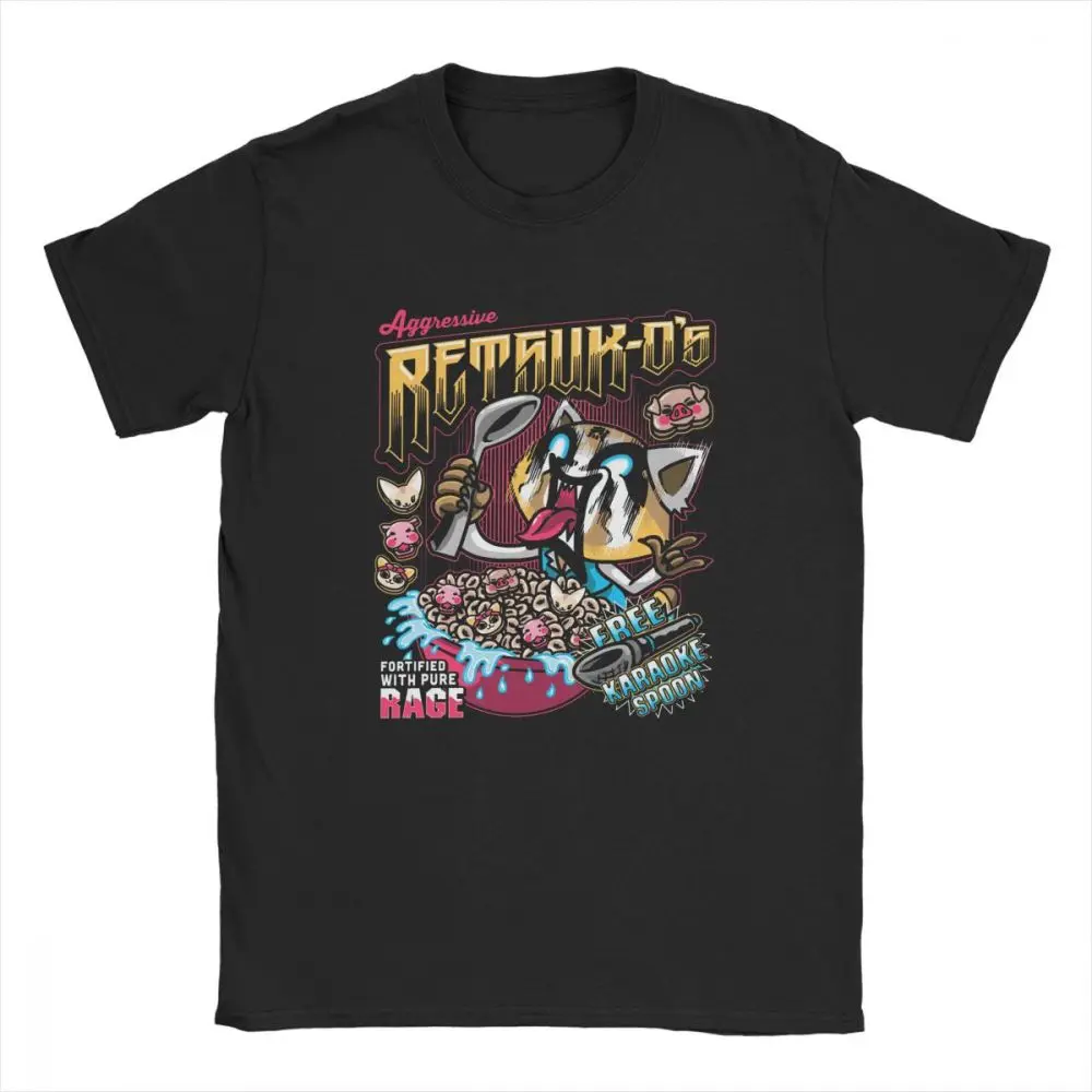 Агрессивные повседневные футболки Retsuko retсук O's мужская одежда с коротким